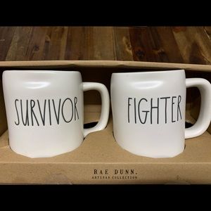 Rae Dunn Artisan Collection coffee mug pair